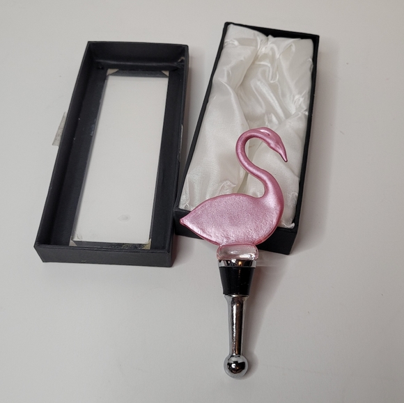 Pink Flamingo Wine Bottle Stopper Cork New In Box RARE - Picture 2 of 6